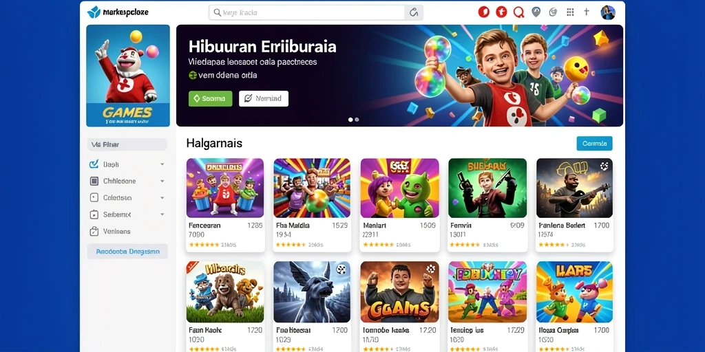 Tampilan awal permainan yang menarik.