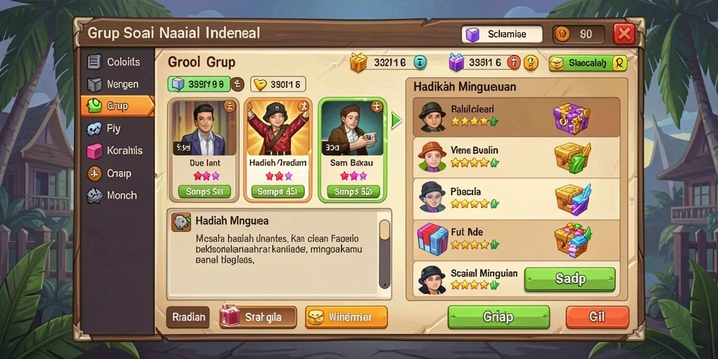 Tampilan awal permainan dengan antarmuka yang intuitif.