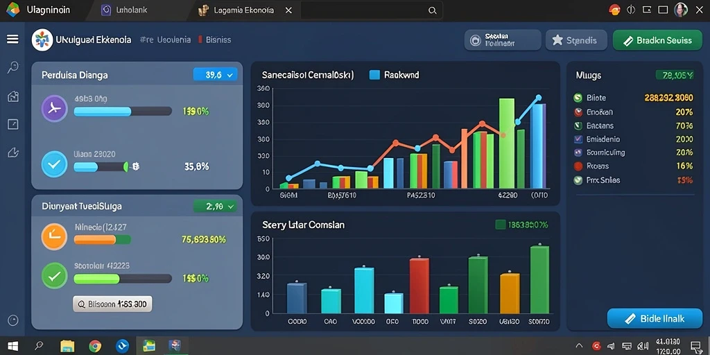 Screenshot menunjukkan antarmuka utama aplikasi yang menarik.